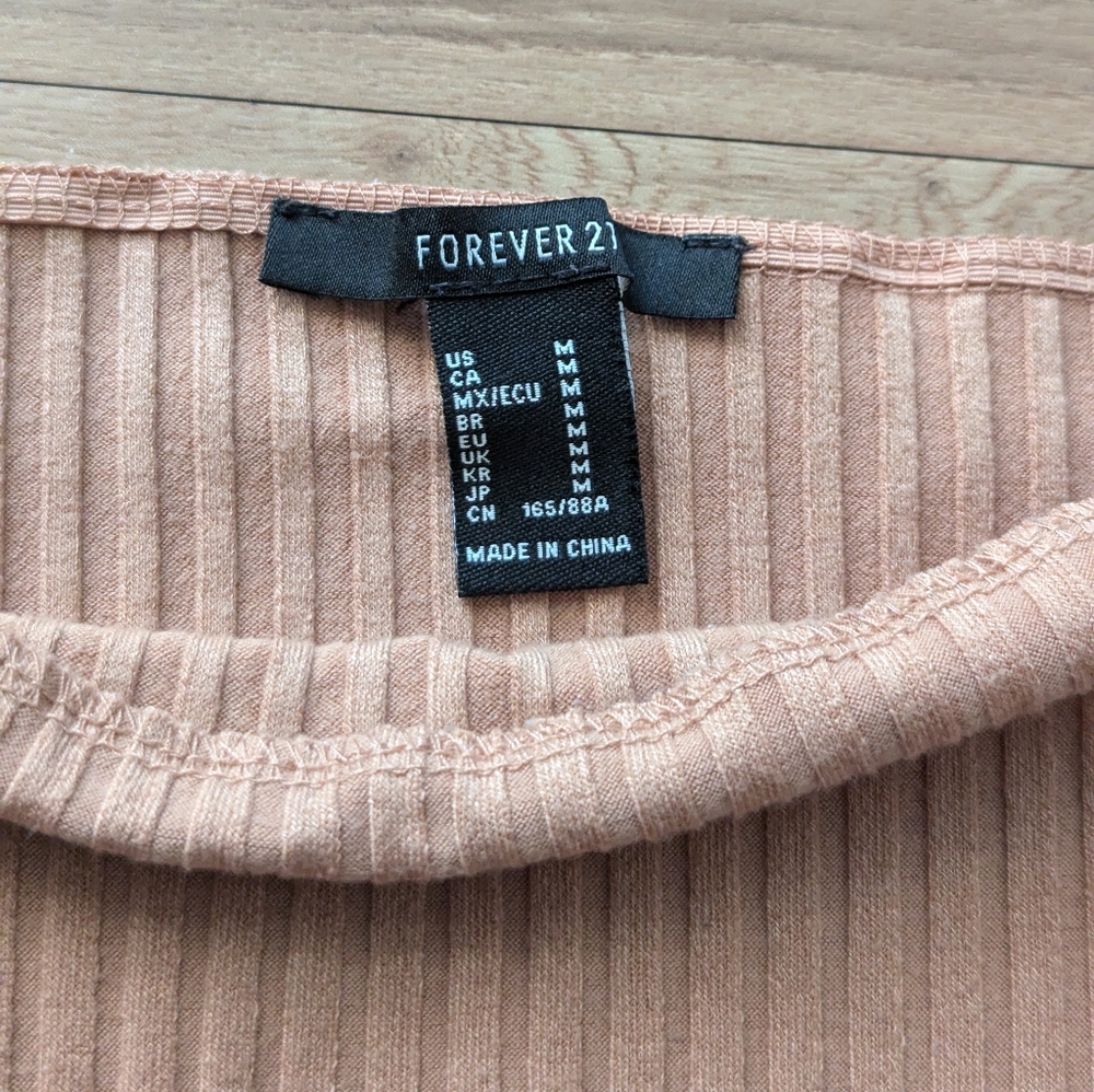 Forever 21 Pink Nude Long Sleeve Bodysuit - Picture 2 of 9